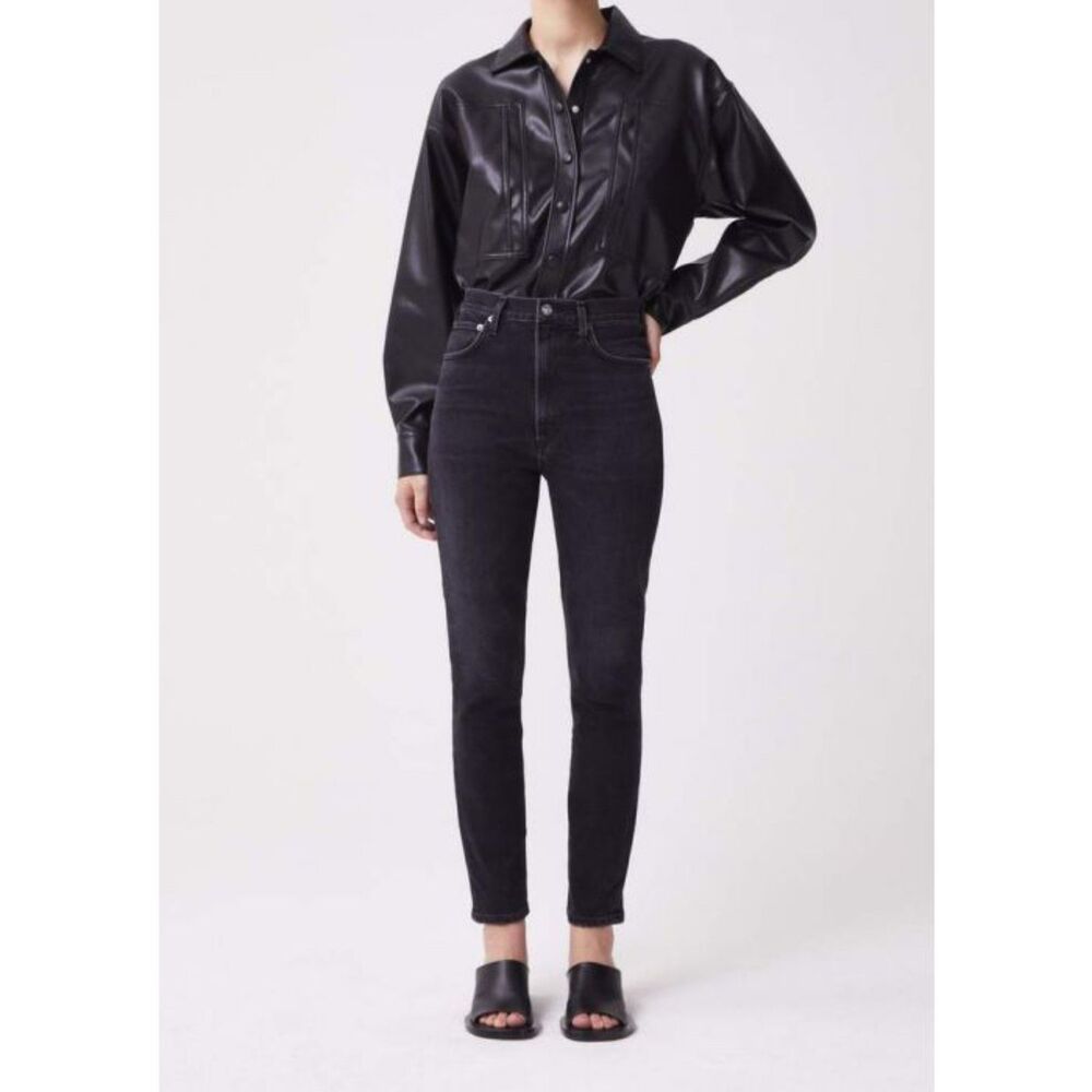 Agolde Pinched Waist Jean - Washed Black 30